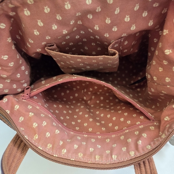 Retro Fossil Key Per Boho Crossbody Bag Coated Canvas Shoulder Floral Charms - Picture 7 of 12